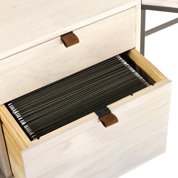 Trey Filing Credenza Desk System - Dove Poplar