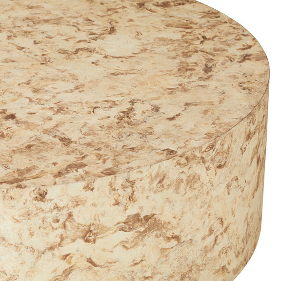 Hudson Round Coffee Table - Bark Paper