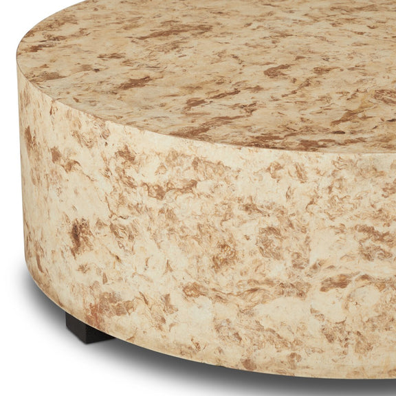 Hudson Round Coffee Table - Bark Paper