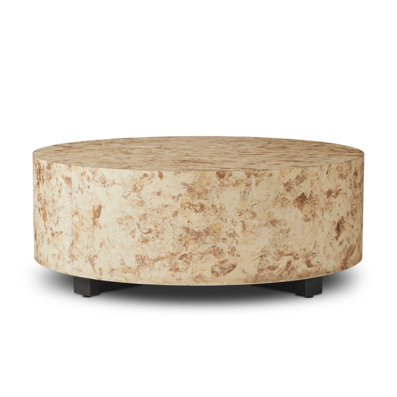 Hudson Round Coffee Table - Bark Paper