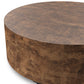 Hudson Round Coffee Table - Dark Bark Paper