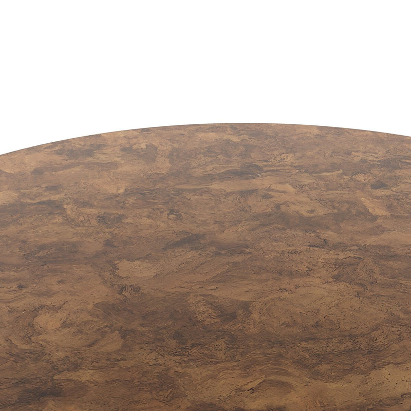 Hudson Round Coffee Table - Dark Bark Paper