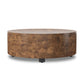 Hudson Round Coffee Table - Dark Bark Paper