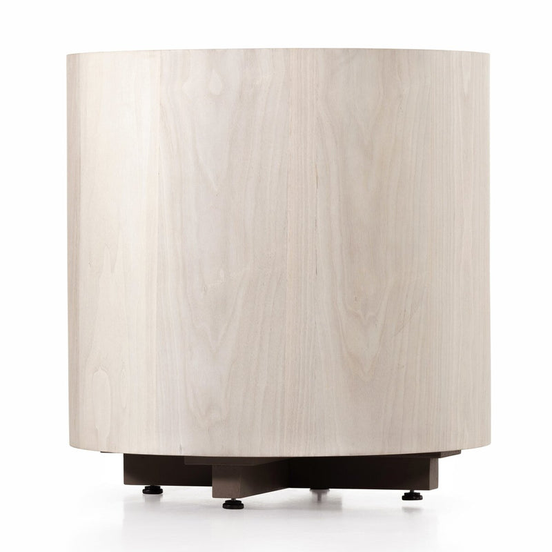 Hudson Round End Table - Ashen Walnut