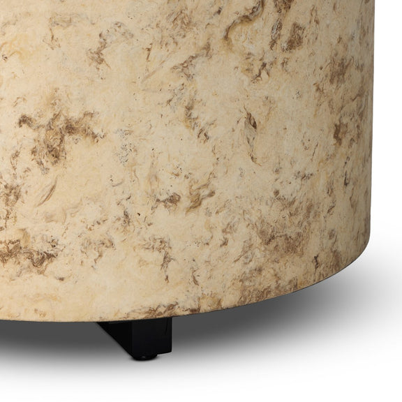 Hudson Round End Table - Bark Paper