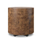 Hudson Round End Table - Dark Bark Paper