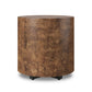 Hudson Round End Table - Dark Bark Paper