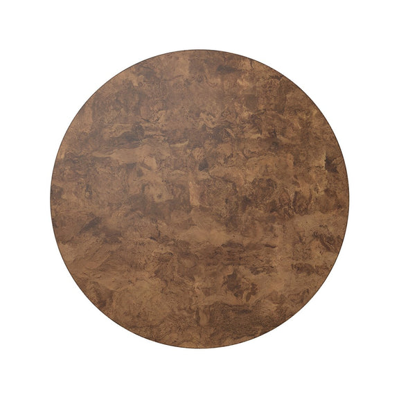 Hudson Round End Table - Dark Bark Paper