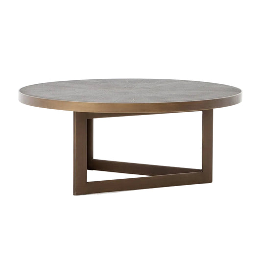 Shagreen Round Coffee Table - Grey Shagreen