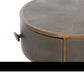 Shagreen Round Nightstand - Grey Shagreen