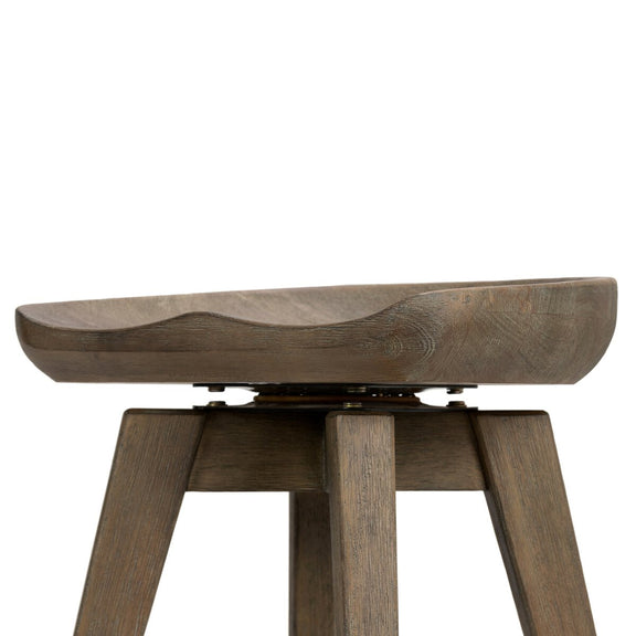 Paramore Swivel Counter Stool - Brushed Shale Grey
