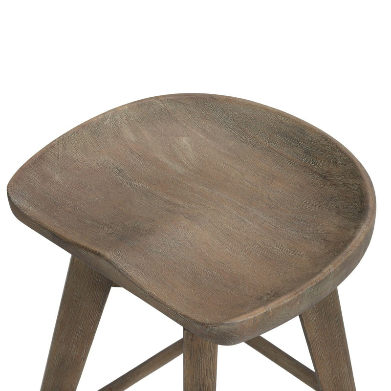 Paramore Swivel Counter Stool - Brushed Shale Grey