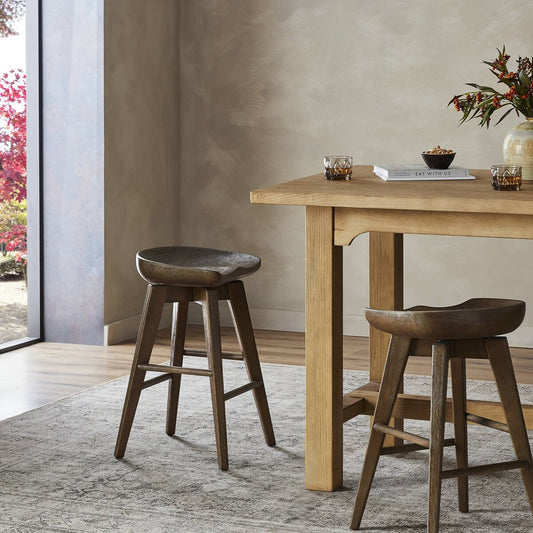 Paramore Swivel Counter Stool - Brushed Shale Grey