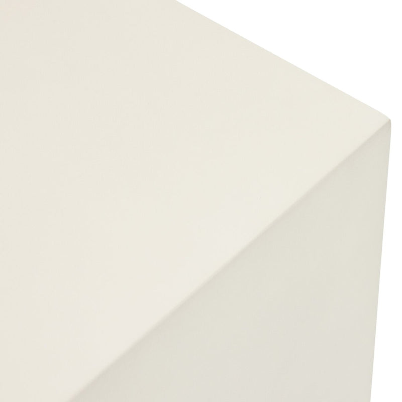 Parish Concrete Cube - White Concrete