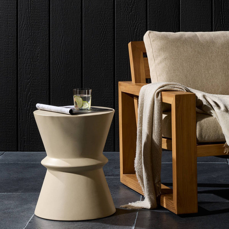 Lina End Table - Parchment White