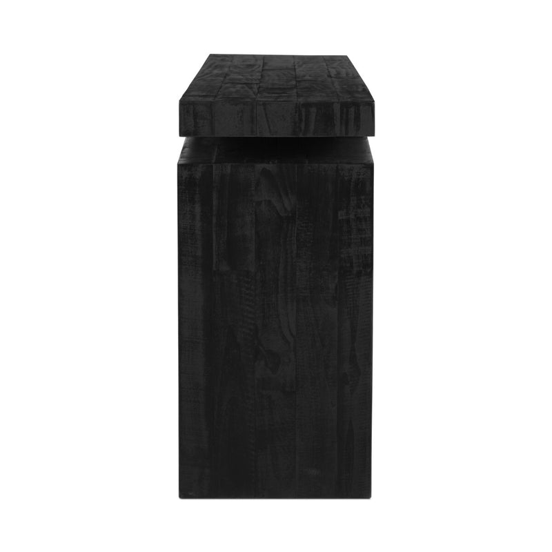 Matthes Console Table - 79" - Aged Black Pine