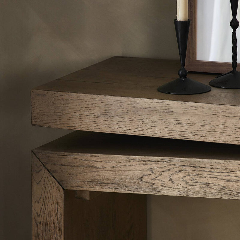 Matthes Console Table - 79" - Rustic Grey Veneer