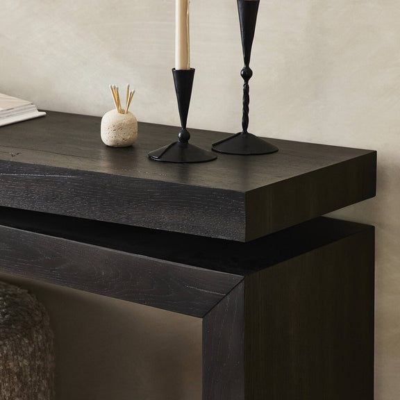 Matthes Console Table - 79" - Smoked Black Veneer