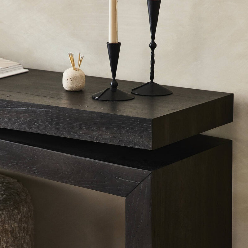 Matthes Console Table - 79" - Smoked Black Veneer
