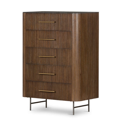 Fletcher 5 Drawer Dresser - Terra Brown Oak