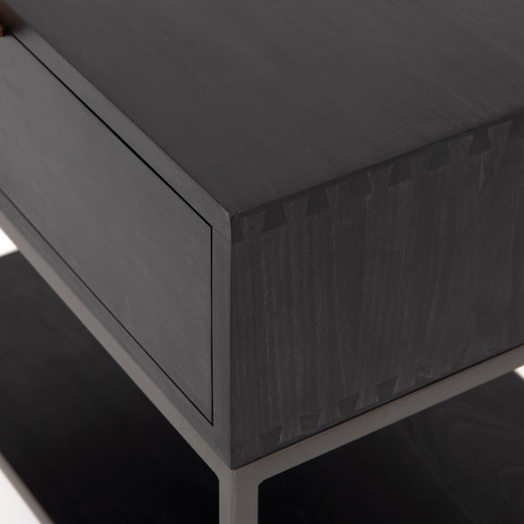 Trey Nightstand - Black Wash Poplar