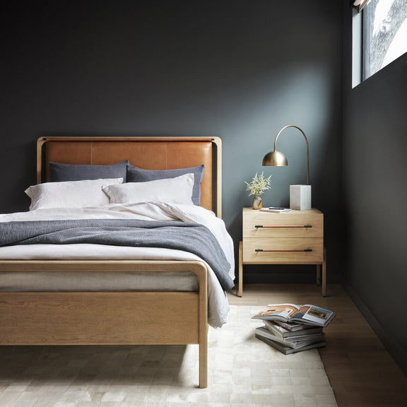 Rosedale Bed - Yucca Oak Veneer + Chaps Sand