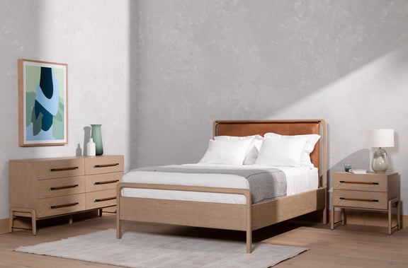 Rosedale Bed - Yucca Oak Veneer + Chaps Sand