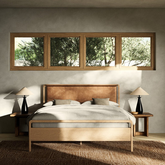 Rosedale Bed - Yucca Oak Veneer + Chaps Sand