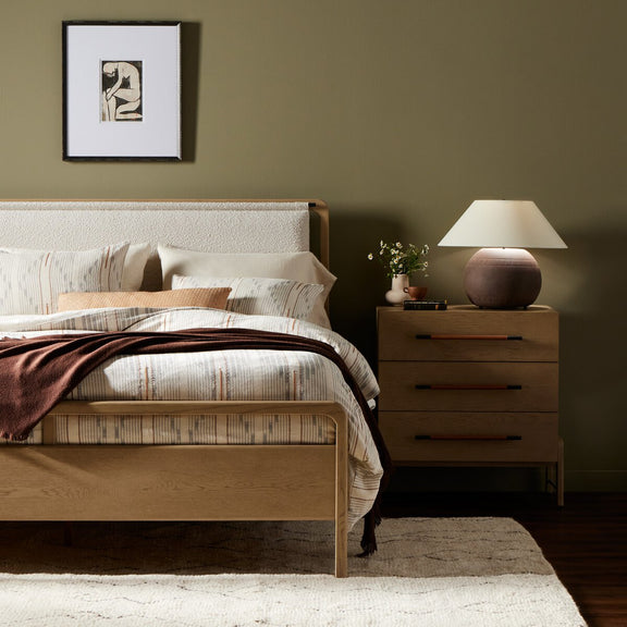 Rosedale Bed - Yucca Oak Veneer + Knoll Natural