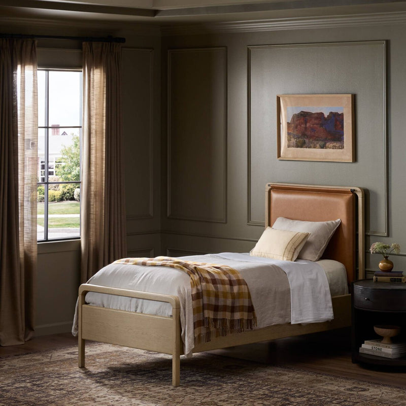 Rosedale Bed - Yucca Oak Veneer + Chaps Sand