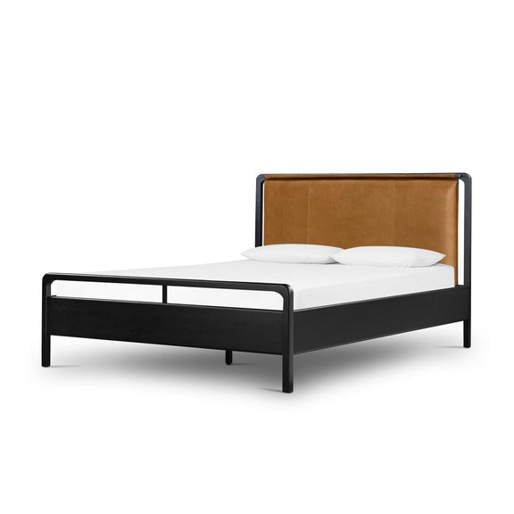 Rosedale Bed - Ebony Oak Veneer+ Chaps Sand
