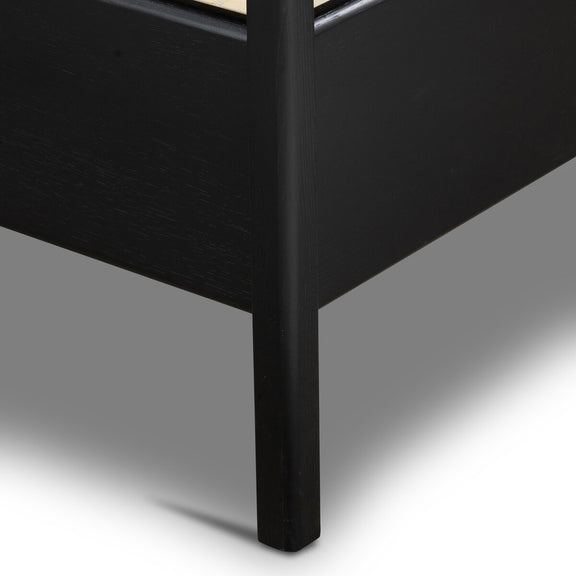 Rosedale Bed - Ebony Oak Veneer + Chaps Sand