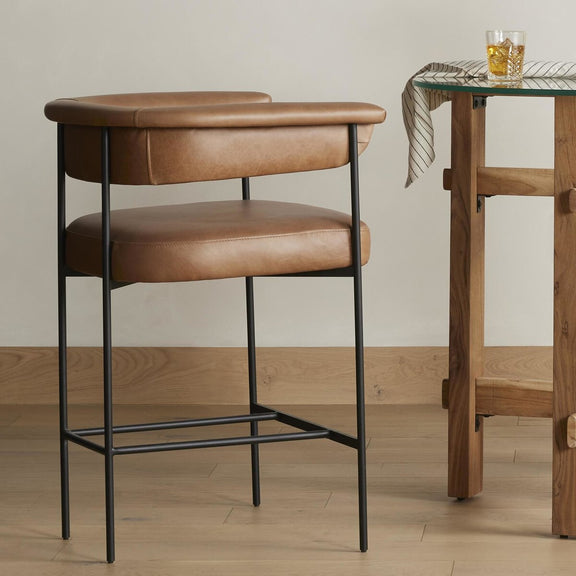 Carrie Bar + Counter Stool - Chaps Saddle