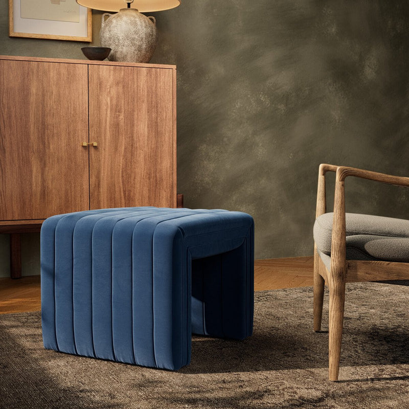 Augustine Ottoman - Sapphire Navy