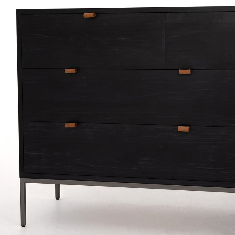 Trey 7 Drawer Dresser - Black Wash Poplar