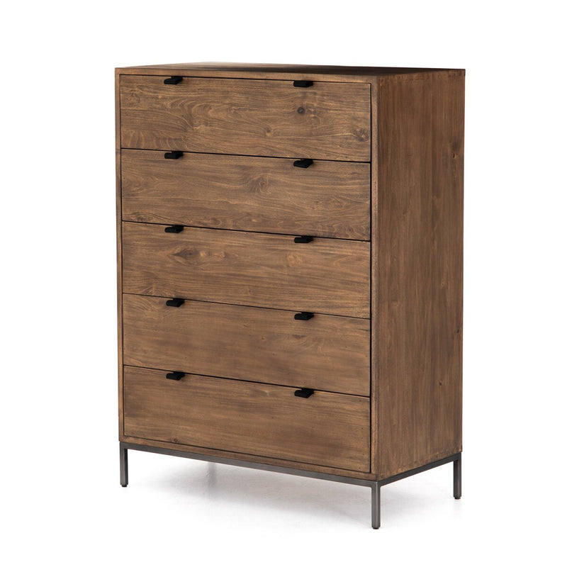 Trey 5 Drawer Dresser - Auburn Poplar