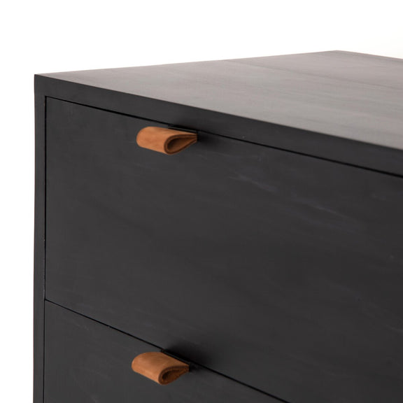 Trey 5 Drawer Dresser - Black Wash Poplar