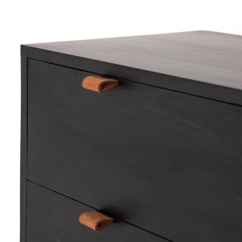 Trey 5 Drawer Dresser - Black Wash Poplar