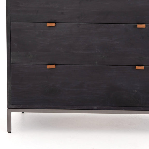 Trey 5 Drawer Dresser - Black Wash Poplar