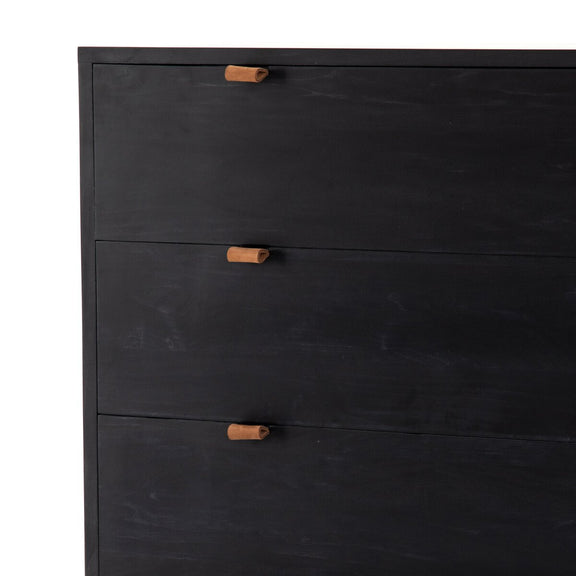 Trey 5 Drawer Dresser - Black Wash Poplar