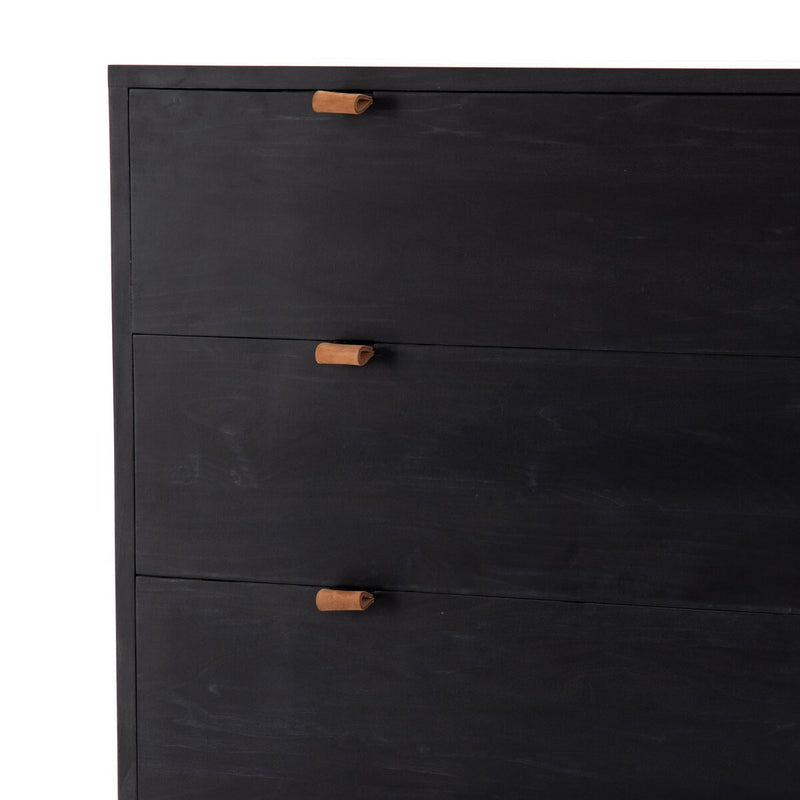 Trey 5 Drawer Dresser - Black Wash Poplar