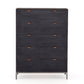 Trey 5 Drawer Dresser - Black Wash Poplar