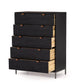 Trey 5 Drawer Dresser - Black Wash Poplar