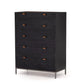 Trey 5 Drawer Dresser - Black Wash Poplar