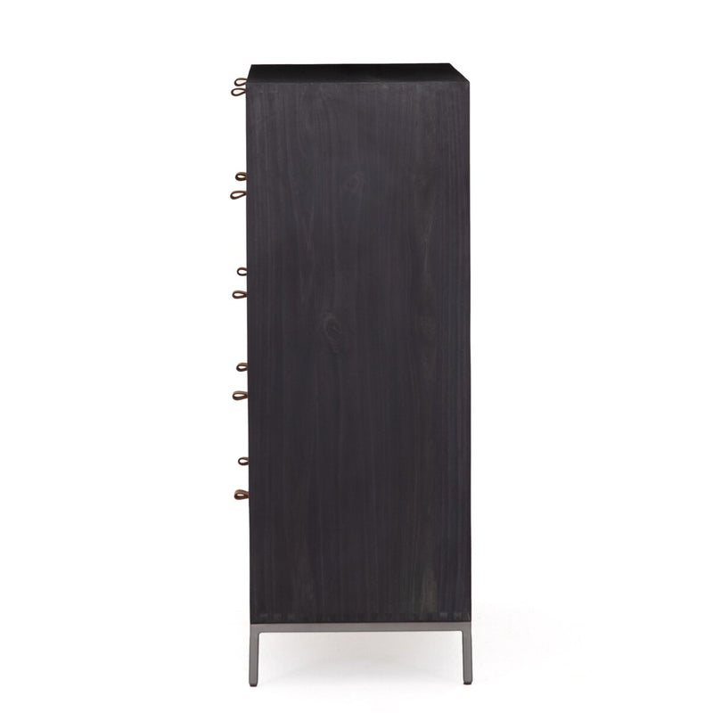 Trey 5 Drawer Dresser - Black Wash Poplar