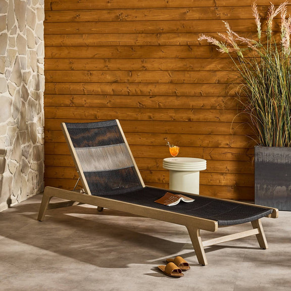 Julian Outdoor Chaise - Washed Brown