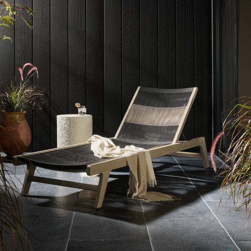 Julian Outdoor Chaise - Weathered Grey