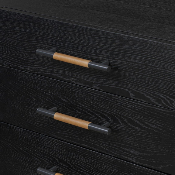 Rosedale Media Console - Ebony Oak Veneer