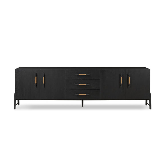 Rosedale Media Console - Ebony Oak Veneer