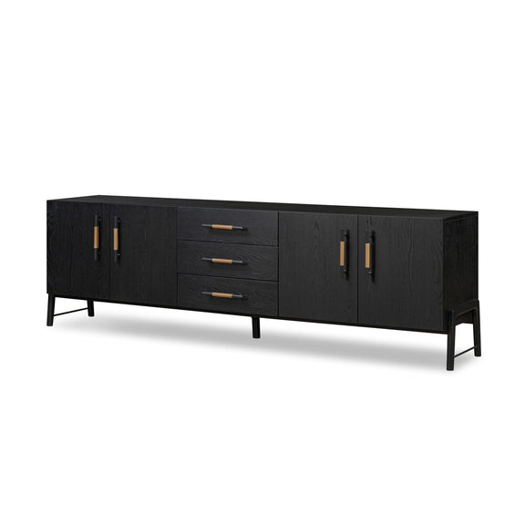 Rosedale Media Console - Ebony Oak Veneer